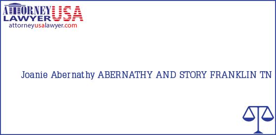 Telephone, Address and other contact data of Joanie Abernathy, FRANKLIN, TN, USA
