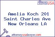 Amelia Koch 201 Saint Charles Ave New Orleans LA