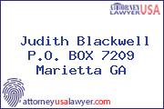 Judith Blackwell P.O. BOX 7209 Marietta GA