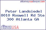 Peter Landsiedel 8010 Roswell Rd Ste 300 Atlanta GA