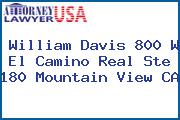 William Davis 800 W El Camino Real Ste 180 Mountain View CA