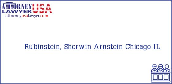 Telephone, Address and other contact data of Rubinstein, Sherwin, Chicago, IL, USA