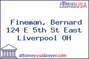 Fineman, Bernard 124 E 5th St East Liverpool OH