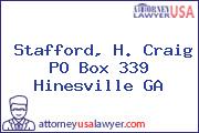 Stafford, H. Craig PO Box 339 Hinesville GA