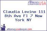 Claudia Levine 111 8th Ave Fl 7 New York NY