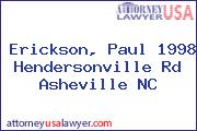 Erickson, Paul 1998 Hendersonville Rd Asheville NC