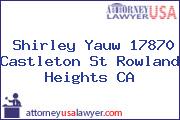 Shirley Yauw 17870 Castleton St Rowland Heights CA