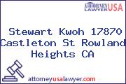 Stewart Kwoh 17870 Castleton St Rowland Heights CA
