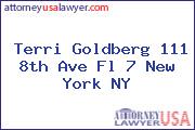 Terri Goldberg 111 8th Ave Fl 7 New York NY