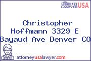 Christopher Hoffmann 3329 E Bayaud Ave Denver CO