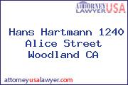 Hans Hartmann 1240 Alice Street Woodland CA