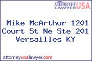 Mike McArthur 1201 Court St Ne Ste 201 Versailles KY