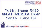 Yulin Zhang 5480 GREAT AMERICA PKWY Santa Clara CA
