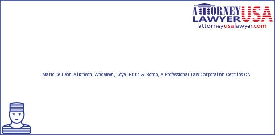 Telephone, Address and other contact data of Mario De Leon, Cerritos, CA, USA