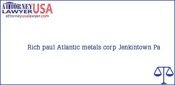 Telephone, Address and other contact data of Rich paul, Jenkintown, Pa, USA