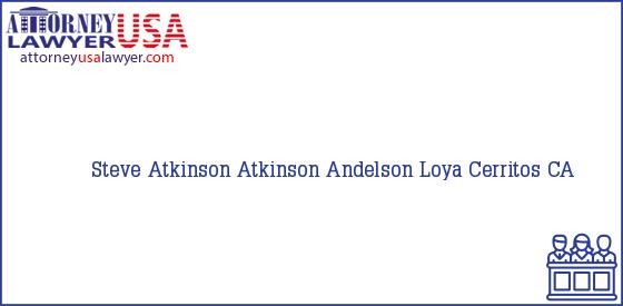 Telephone, Address and other contact data of Steve Atkinson, Cerritos, CA, USA
