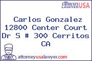 Carlos Gonzalez 12800 Center Court Dr S # 300 Cerritos CA