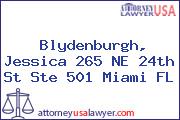 Blydenburgh, Jessica 265 NE 24th St Ste 501 Miami FL