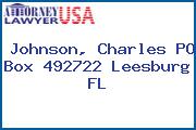 Johnson, Charles PO Box 492722 Leesburg FL
