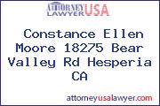 Constance Ellen Moore 18275 Bear Valley Rd Hesperia CA