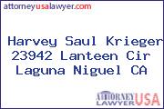 Harvey Saul Krieger 23942 Lanteen Cir Laguna Niguel CA