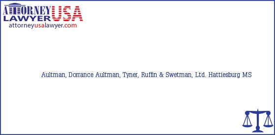 Telephone, Address and other contact data of Aultman, Dorrance, Hattiesburg, MS, USA