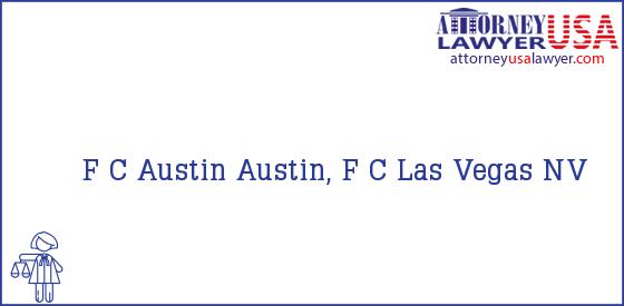 Telephone, Address and other contact data of F C Austin, Las Vegas, NV, USA