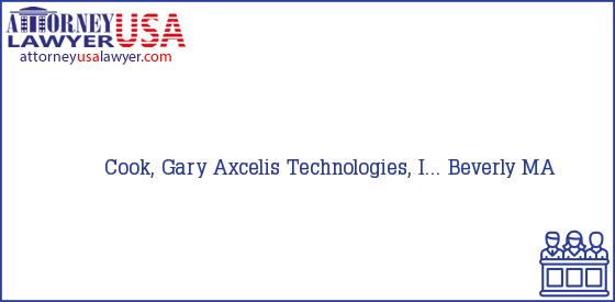 Telephone, Address and other contact data of Cook, Gary, Beverly, MA, USA