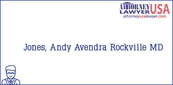 Telephone, Address and other contact data of Jones, Andy, Rockville, MD, USA