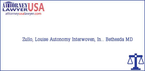 Telephone, Address and other contact data of Zullo, Louise, Bethesda, MD, USA