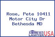 Rose, Pete 10411 Motor City Dr Bethesda MD