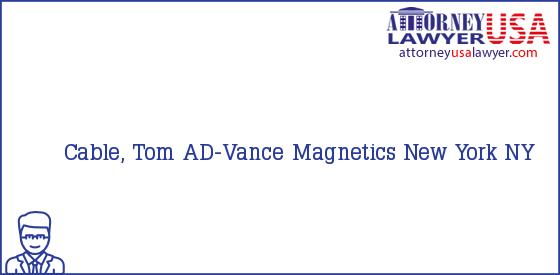 Telephone, Address and other contact data of Cable, Tom, New York, NY, USA