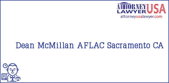Telephone, Address and other contact data of Dean McMillan, Sacramento, CA, USA