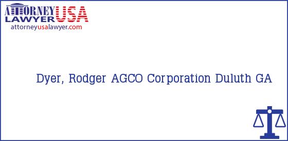 Telephone, Address and other contact data of Dyer, Rodger, Duluth, GA, USA