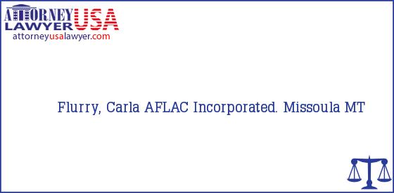Telephone, Address and other contact data of Flurry, Carla, Missoula, MT, USA