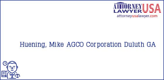 Telephone, Address and other contact data of Huening, Mike, Duluth, GA, USA