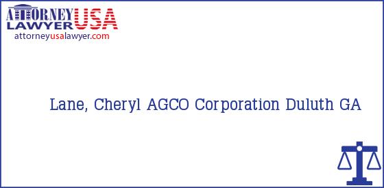 Telephone, Address and other contact data of Lane, Cheryl, Duluth, GA, USA