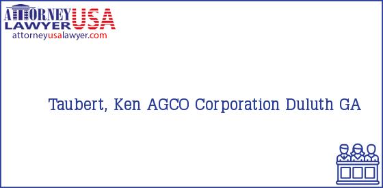 Telephone, Address and other contact data of Taubert, Ken, Duluth, GA, USA