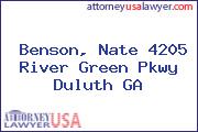 Benson, Nate 4205 River Green Pkwy Duluth GA