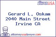 Gerard L. Oskam 2040 Main Street Irvine CA