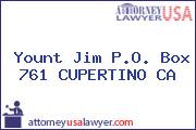 Yount Jim P.O. Box 761 CUPERTINO CA