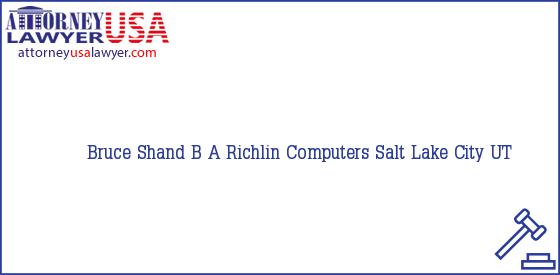 Telephone, Address and other contact data of Bruce Shand, Salt Lake City, UT, USA