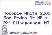 Hopopie White 2201 San Pedro Dr NE # 207 Albuquerque NM