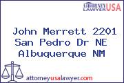 John Merrett 2201 San Pedro Dr NE Albuquerque NM