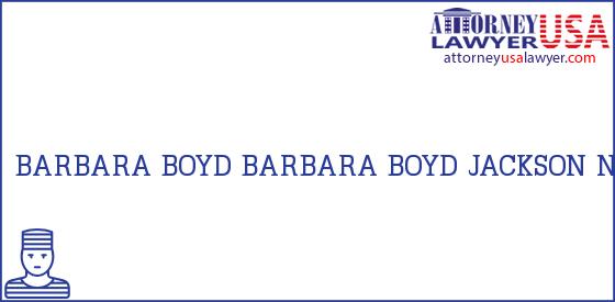 Telephone, Address and other contact data of BARBARA BOYD, JACKSON, NC, USA