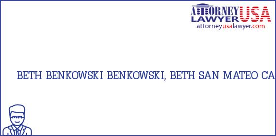 Telephone, Address and other contact data of BETH BENKOWSKI, SAN MATEO, CA, USA