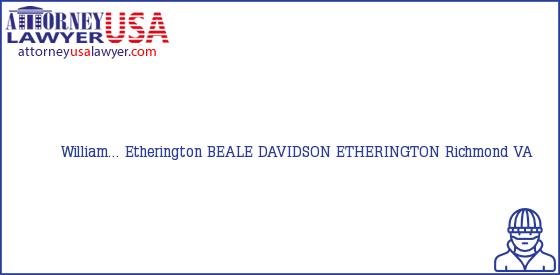 Telephone, Address and other contact data of William... Etherington, Richmond, VA, USA
