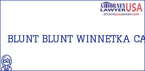 Telephone, Address and other contact data of BLUNT, WINNETKA, CA, USA