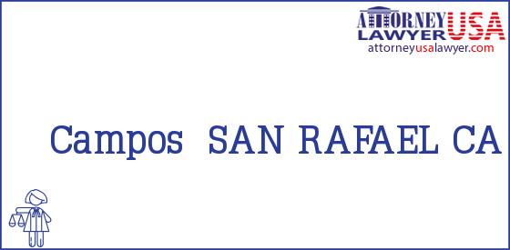 Telephone, Address and other contact data of Campos, SAN RAFAEL, CA, USA