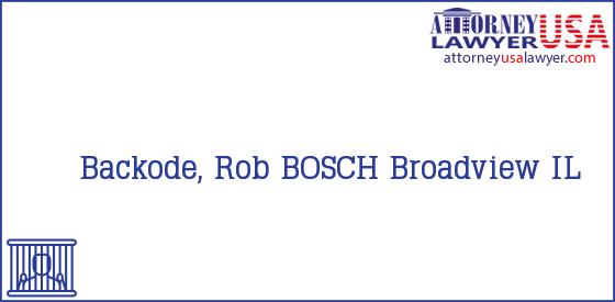 Telephone, Address and other contact data of Backode, Rob, Broadview, IL, USA